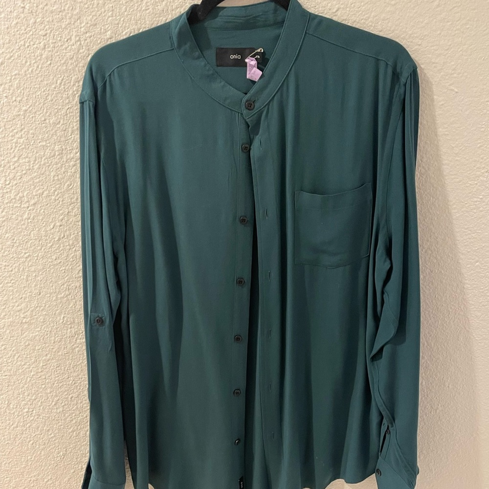 Onia green shirt large